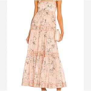 Zimmermann Tie Sleeve Maxi Moonshine Dress XS